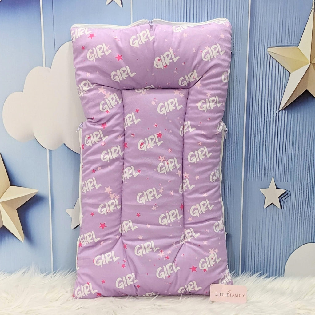 Velvet Baby Carry Nest - Purple | "It's a Girl" Edition