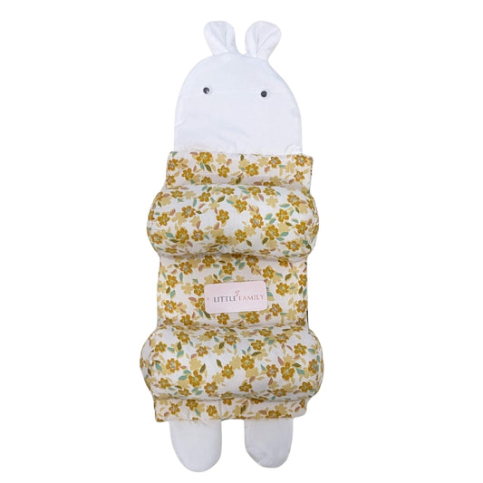 Mustard Floral Baby Head Shaping Pillow – Ergonomic Support