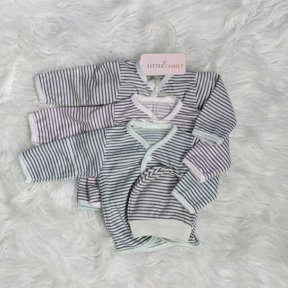 “Classic Stripes” Newborn Outfit Set – 3-Piece Pack