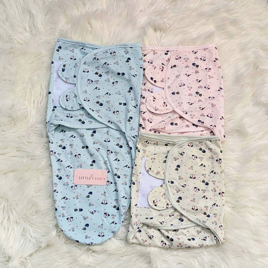 Arctic Bubbles Baby Swaddle – Penguin Print