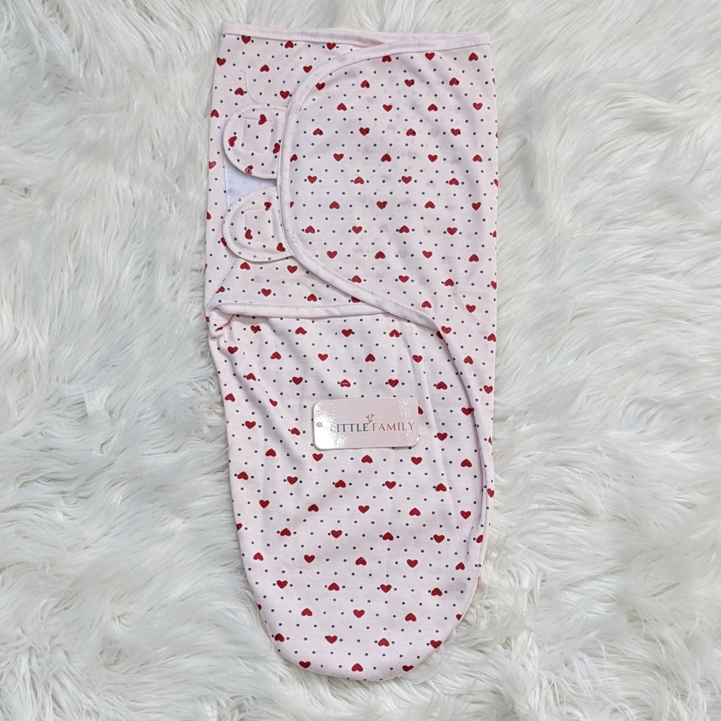 Dotted Heart Baby Swaddle