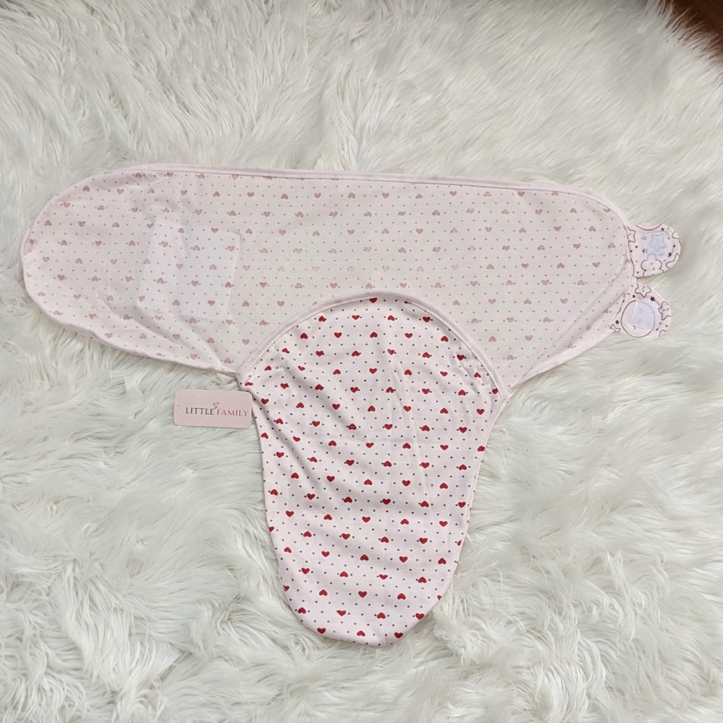 Dotted Heart Baby Swaddle