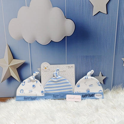 Wonderland Baby 3-Piece Hat Set - Blue