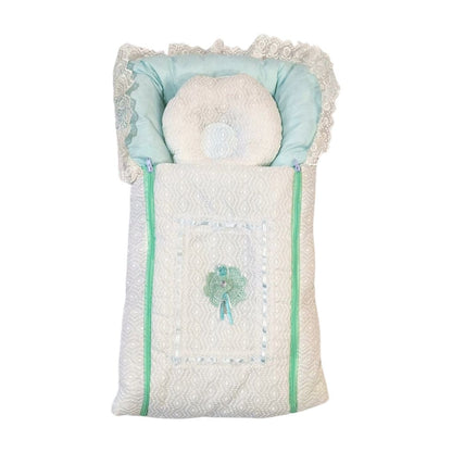 Winter Chikankari Baby Carry Nest with Zipper