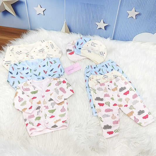 Newborn 3-Piece Cotton Outfit Set – Soft & Breathable