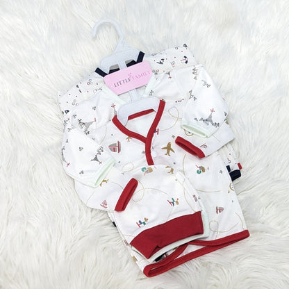 Newborn 3-Piece Cotton Outfit Set – Soft & Breathable