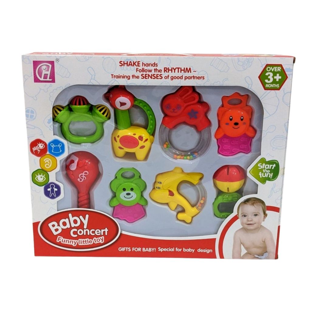 Baby Concert 8-Piece Rattle & Teether Set