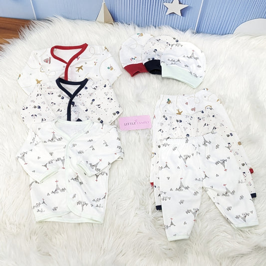 Newborn 3-Piece Cotton Outfit Set – Soft & Breathable