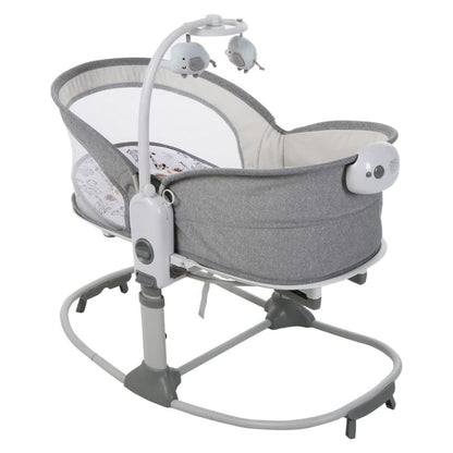 Mastela 6-in-1 Adjustable Bedside Crib - Music & Rocking Function