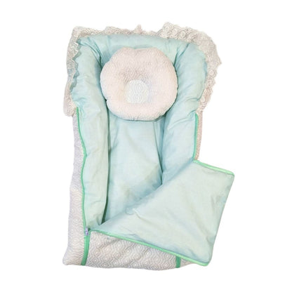 Winter Chikankari Baby Carry Nest with Zipper