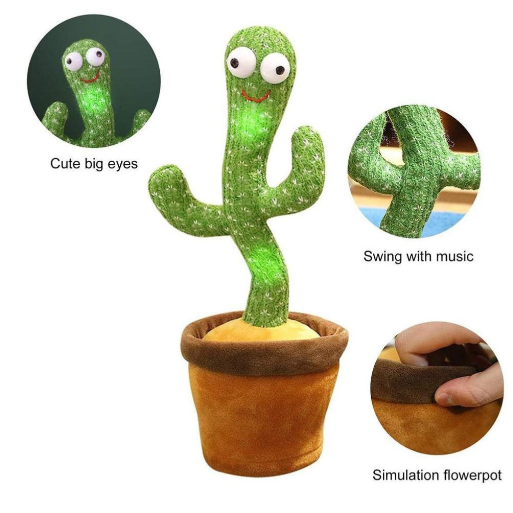 Groovy Cactus Plush Toy – Singing, Dancing & Voice-Repeat Fun
