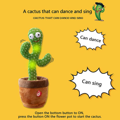 Groovy Cactus Plush Toy – Singing, Dancing & Voice-Repeat Fun
