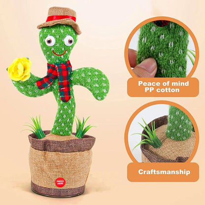 Groovy Cactus Plush Toy – Singing, Dancing & Voice-Repeat Fun