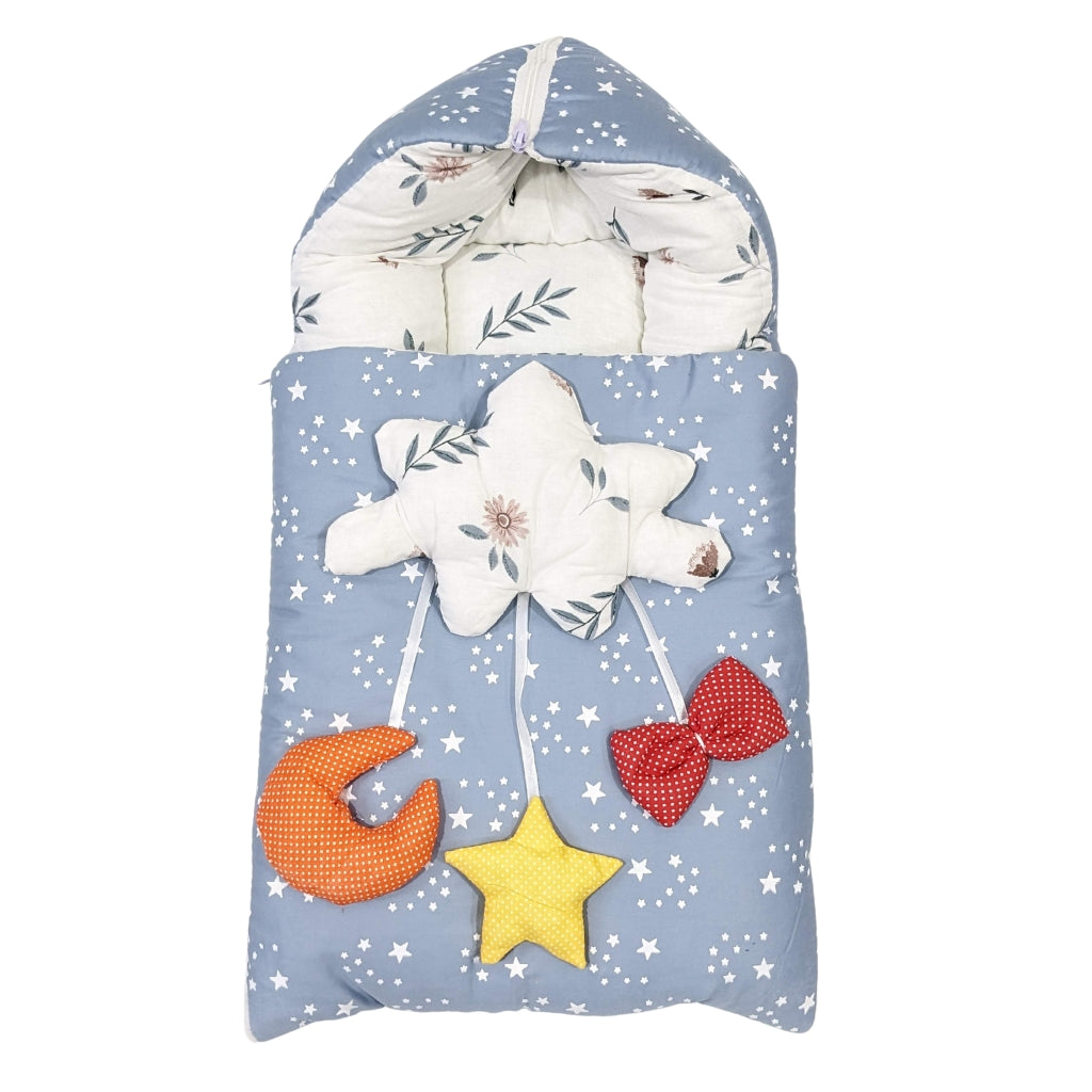 Starry Dreams Baby Carry Nest – Blue Grey