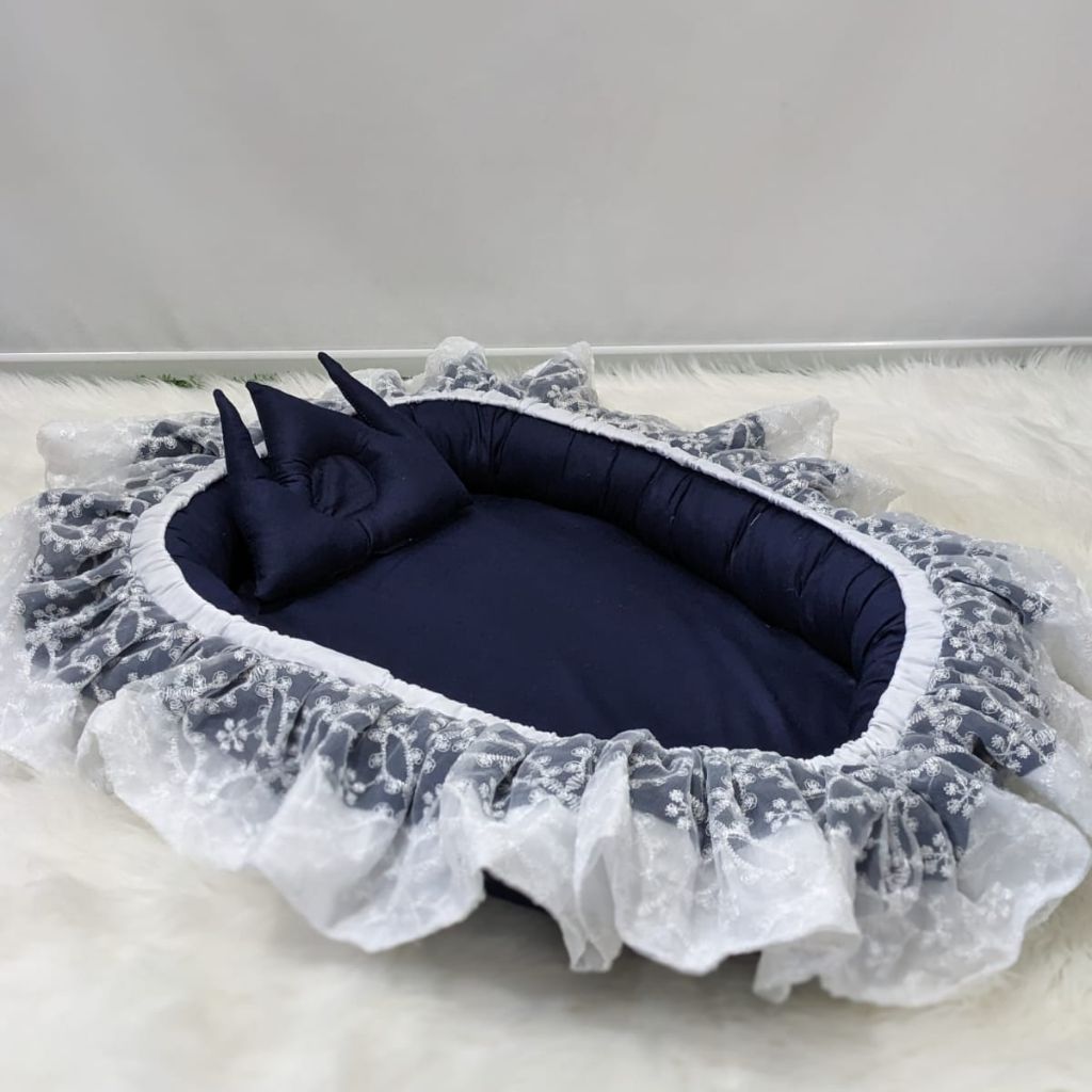 Luxury Nest & Mattress - Navy Blue