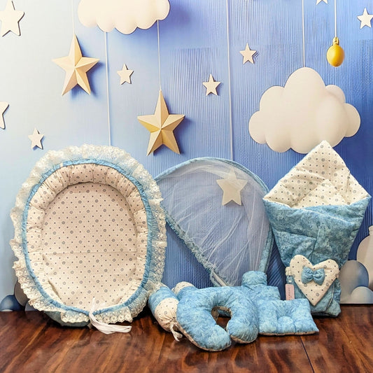 Ocean Blue Baby Bedding Set - 9 Pieces