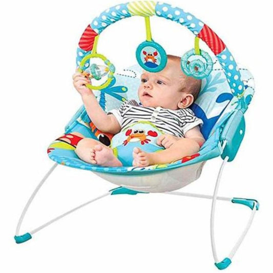 Mastela Musical Bouncer with Toy Bar Whale Print – Multicolour