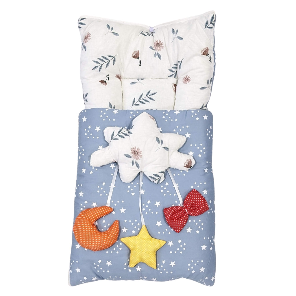 Starry Dreams Baby Carry Nest – Blue Grey