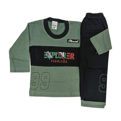 Cute and Comfy Baby Shirt and Trouser Set in Soft Jersey Fabric