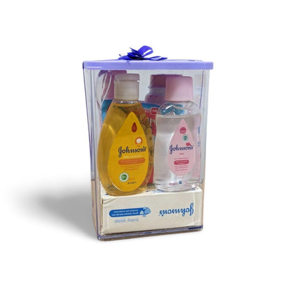 Johnson’s Baby Care Gift Jar – Complete 7-Piece Newborn Essentials Set
