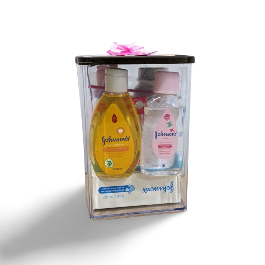 Johnson’s Baby Care Gift Jar – Complete 7-Piece Newborn Essentials Set