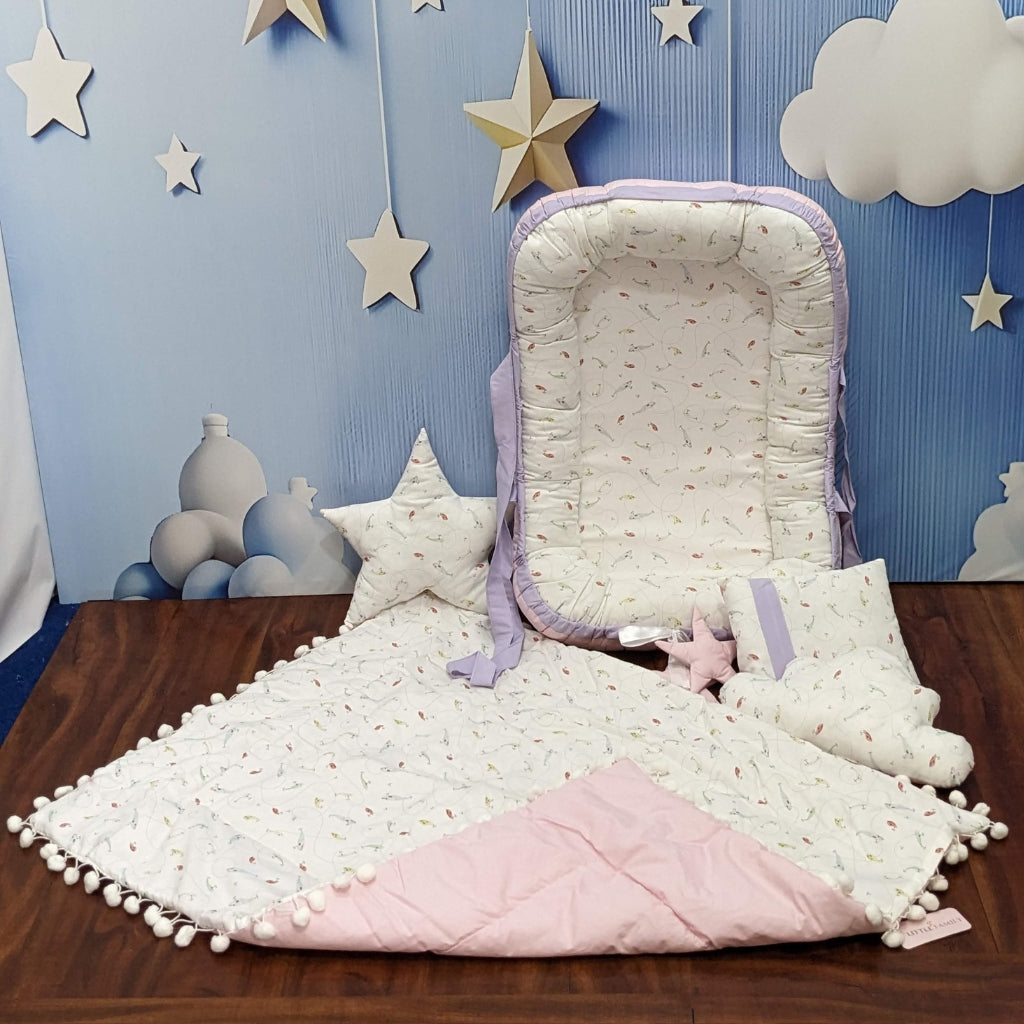 Pink Baby Bedding Set - 5 Pieces
