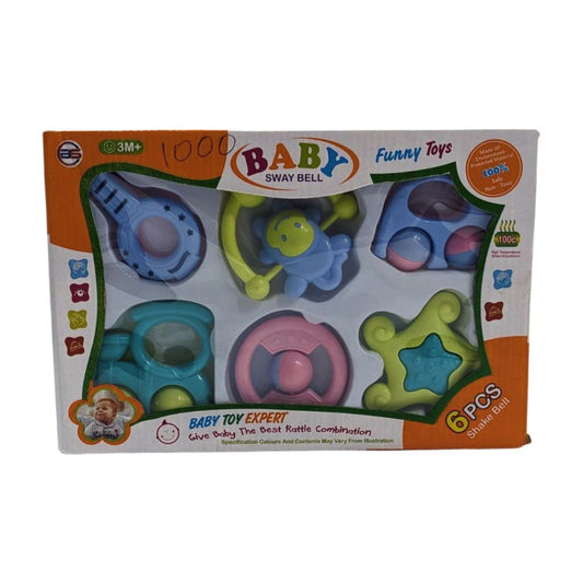 Baby Sway Bell 6 PC'S Rattle Toys