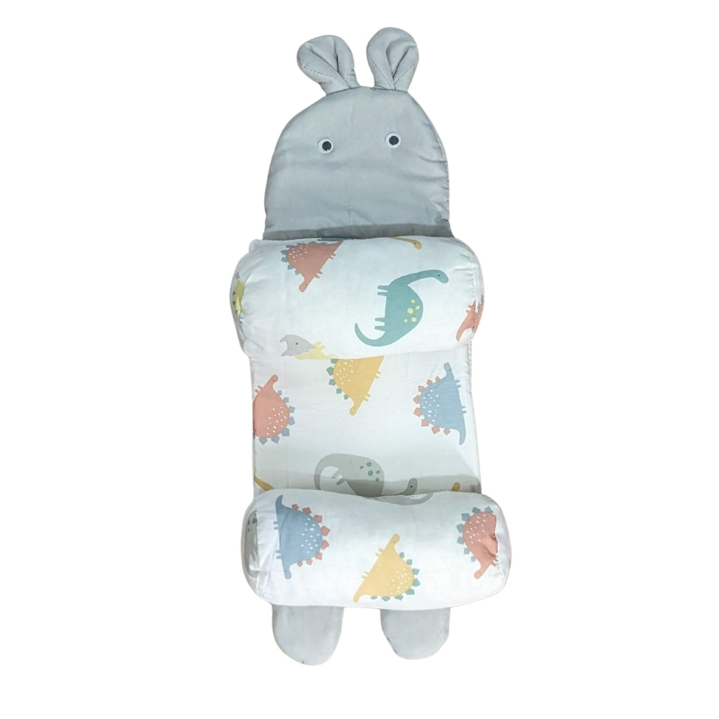 Grey Dino Baby Head Shaping Pillow – Ergonomic Support