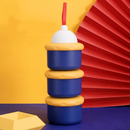 3-Tier Baby Milk Powder & Snack Organizer – Portable & Leakproof