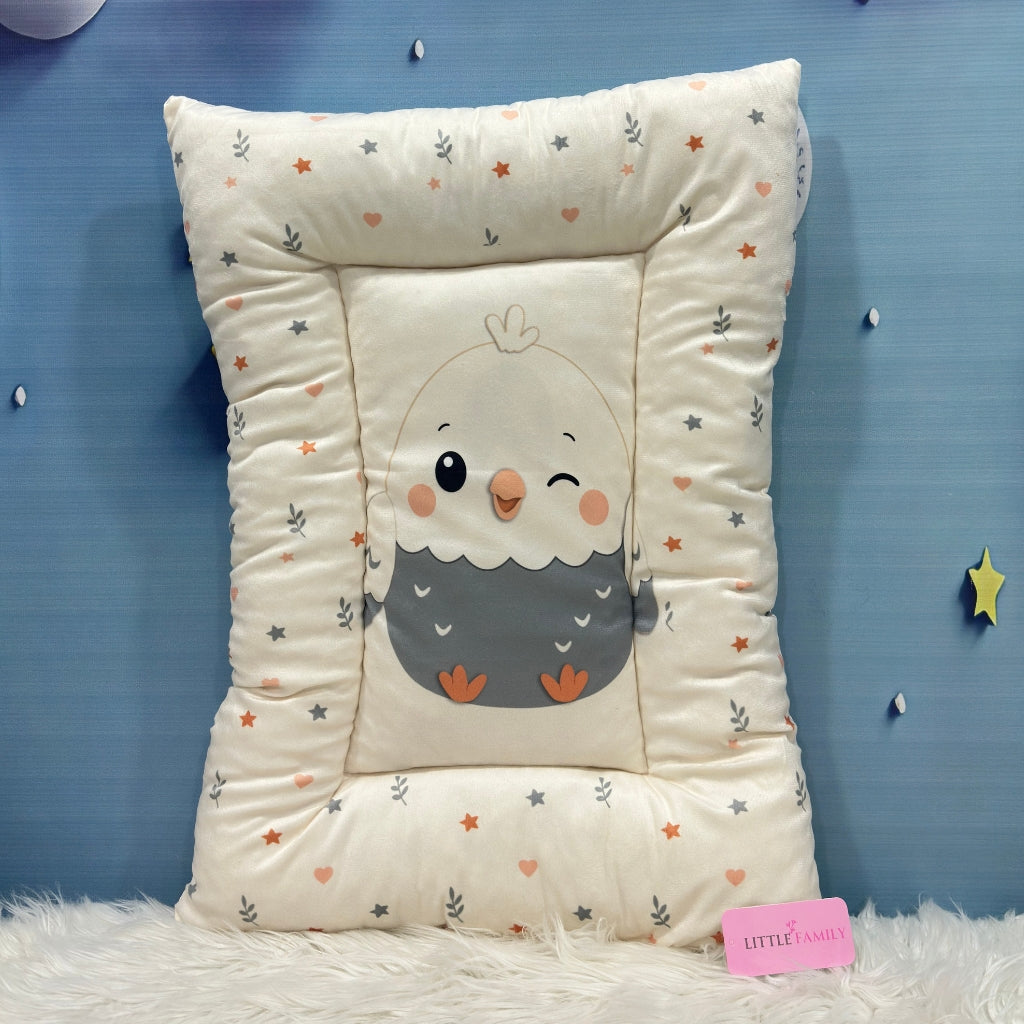 Premium 7-Piece Egg Chick Velvet Baby Bedding Set - Gray