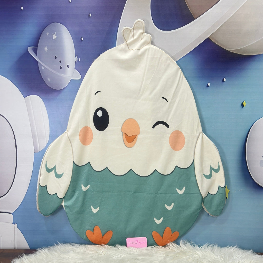 Premium 7-Piece Egg Chick Velvet Baby Bedding Set - Mint Green