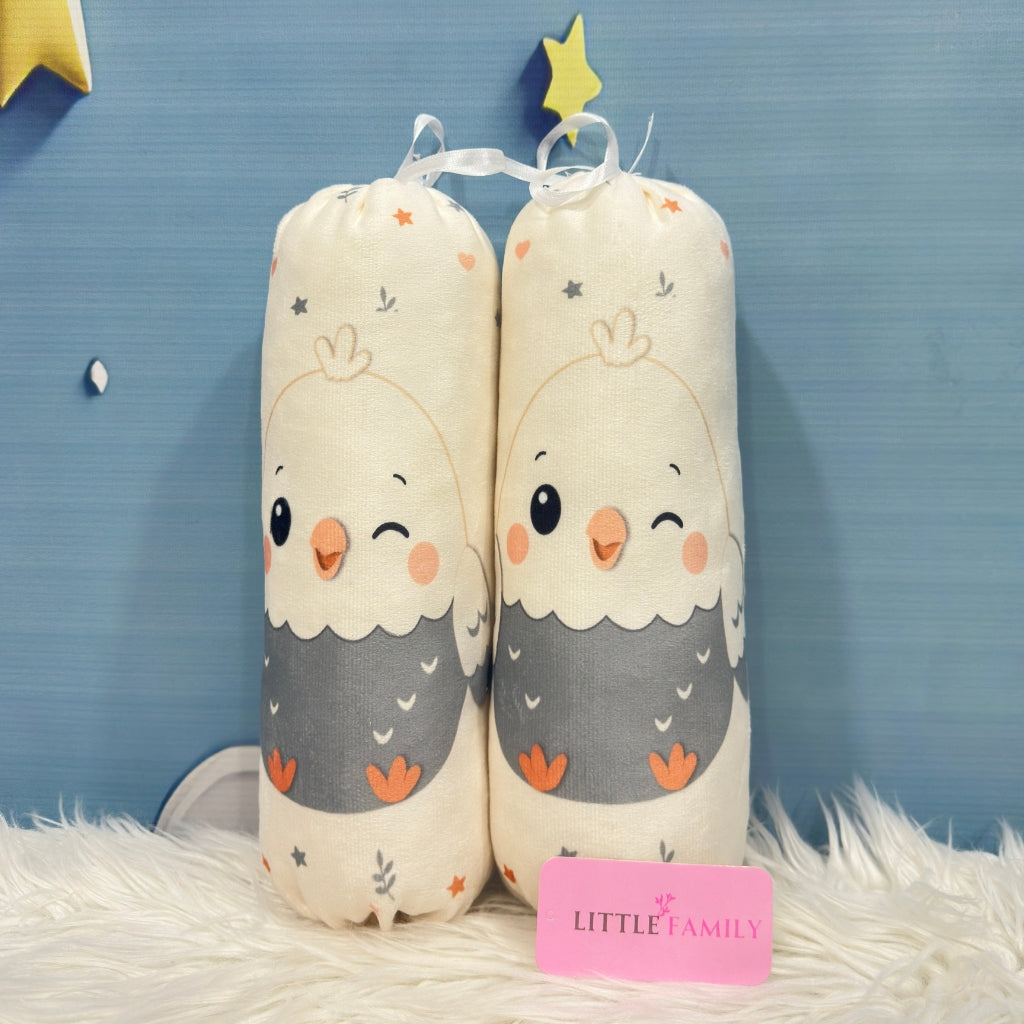 Premium 7-Piece Egg Chick Velvet Baby Bedding Set - Gray