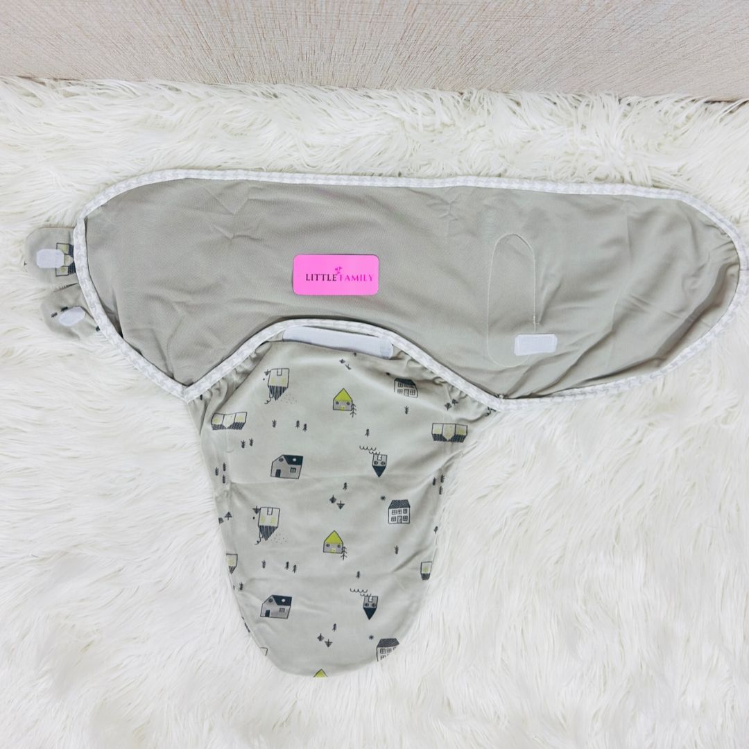 Premium Velvet Baby Swaddle - Grey