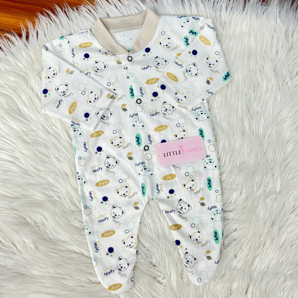 Pack of 3 Premium Baby Full-Body Rompers – Gentle & Breathable