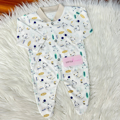 Pack of 3 Premium Baby Full-Body Rompers – Gentle & Breathable