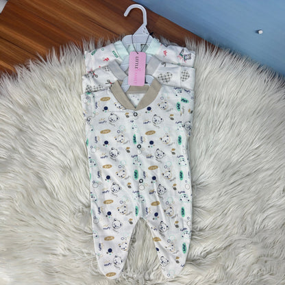 Pack of 3 Premium Baby Full-Body Rompers – Gentle & Breathable