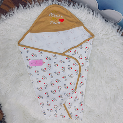 Premium Baby Hooded Wrapping Sheet | Mama Love Papa