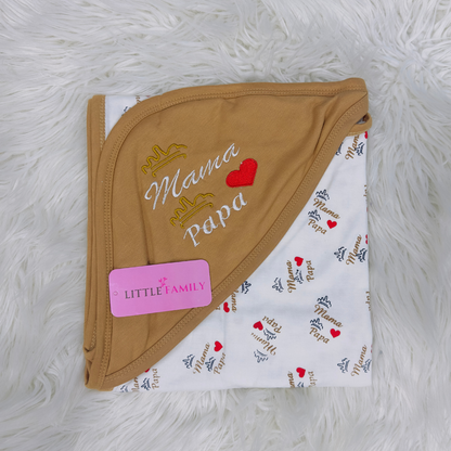 Premium Baby Hooded Wrapping Sheet | Mama Love Papa