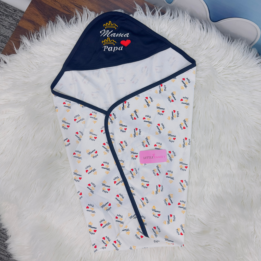 Premium Baby Hooded Wrapping Sheet | Mama Love Papa