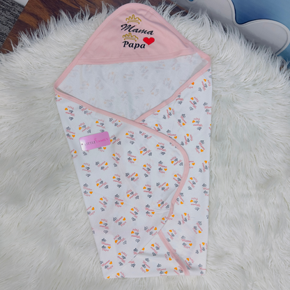 Premium Baby Hooded Wrapping Sheet | Mama Love Papa