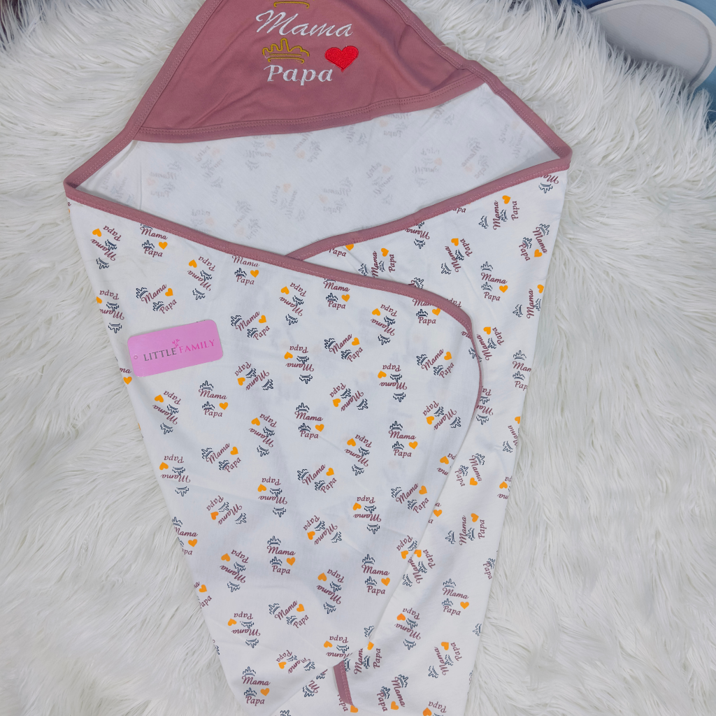Premium Baby Hooded Wrapping Sheet | Mama Love Papa