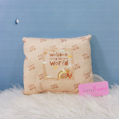 Premium 7-Piece Velvet Baby Bedding Set | "Welcome to the World - Brown