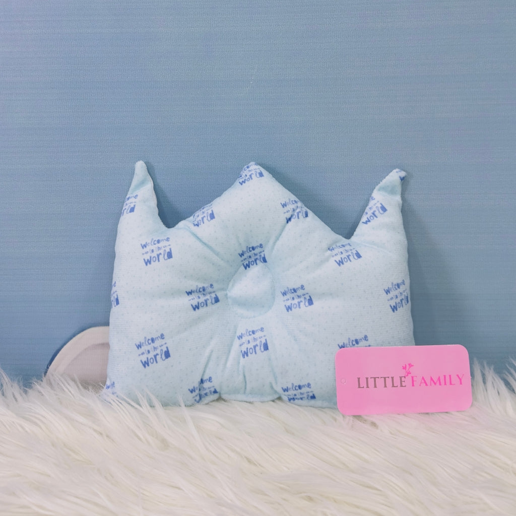 Premium 7-Piece Velvet Baby Bedding Set | "Welcome to the World - Blue