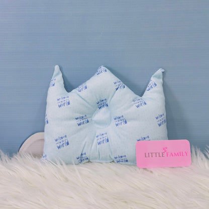 Premium 7-Piece Velvet Baby Bedding Set | "Welcome to the World - Blue