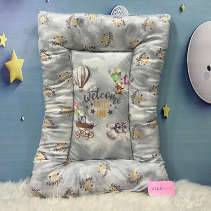 Premium 7-Piece Velvet Baby Bedding Set | "Welcome Little One" Edition - Grey