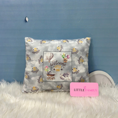 Premium 7-Piece Velvet Baby Bedding Set | "Welcome Little One" Edition - Grey