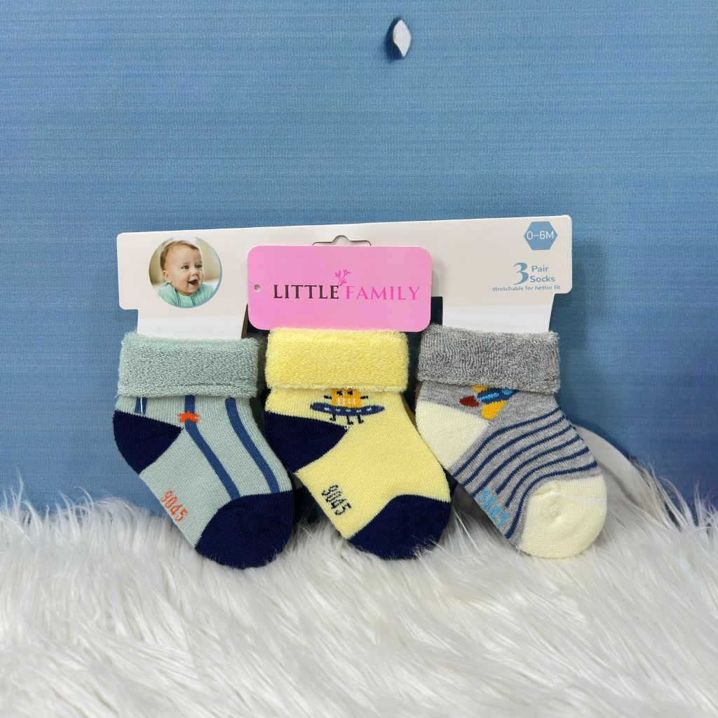 Premium Baby Winter Socks – 3-Pair Set
