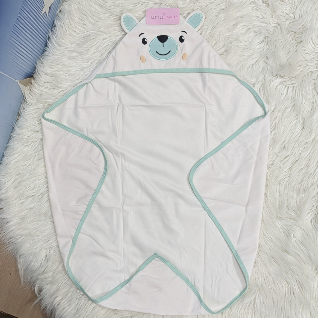 Premium Baby Hooded Wrapping Sheet | Sweet Bear