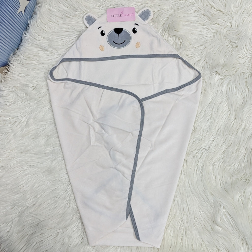 Premium Baby Hooded Wrapping Sheet | Sweet Bear