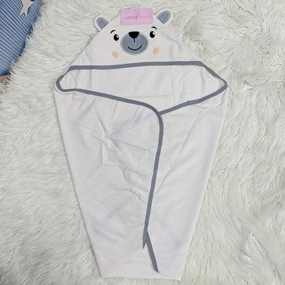 Premium Baby Hooded Wrapping Sheet | Sweet Bear